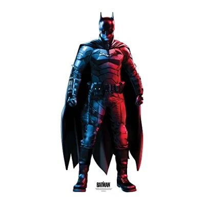 Image of Star CUTOUTS SC4350 Batman Mini Red Blue Robert Pattinson Cardboard Cutout Perfect for Birthdays, Gifts, Parties &amp; Fans