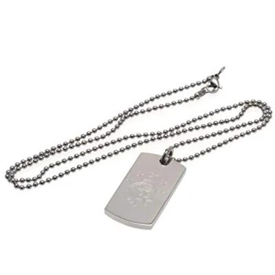 Image of Rangers F.C. Engraved Crest Dog Tag &amp; Chain