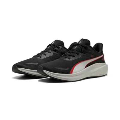 Image of PUMA Unisex Skyrocket LITE Road Running Shoe, Black for All TIME RED Cool Light Gray, 10 UK