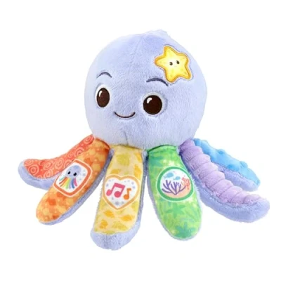 Image of VTech Snuggles the Octopus, Sensory Toy with Different Fabric Textures, Lights and Colours for Visual Stimulation, Melodies &amp; Ocean Sounds, Gift Ages 3, 6, 9, 12 Months +, English Version