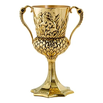 Image of The Noble Collection Harry Potter Helga Hufflepuff Cup 5.3in (13.5cm) Die Cast Metal Horcrux Replica Officially Licensed Film Set Movie Props Gifts