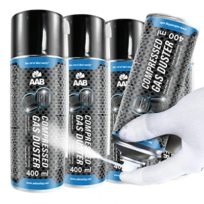 Image of AABCOOLING Compressed Gas Duster Freezing Spray 400ml Set of 4 Deep Freeze Spray, Freezer Pipe Frost Kit, Freezes Down to 50*C