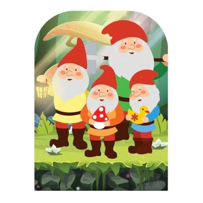 Image of STAR CUTOUTS The Spirit of Garden Gnomes Child Stand In Cut Out, Cardboard, Multi Colour, 131 x 95 cm