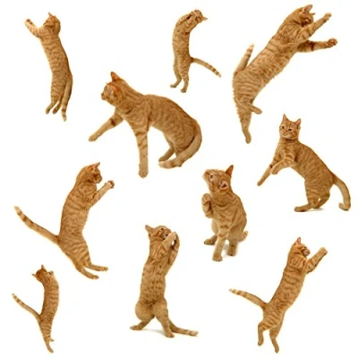 Image of Half a Donkey The Jumping Ginger Cat Large Cotton Tea Towel