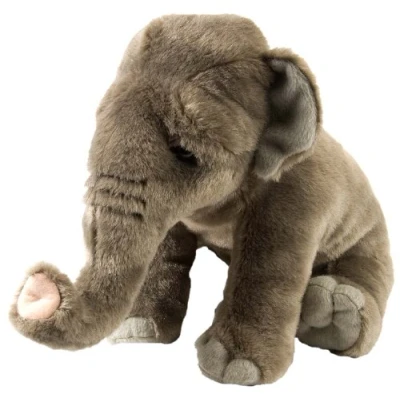 Image of Wild Republic Asian Elephant Plush Soft Toy, Cuddlekins Cuddly Toys, Gifts for Kids 30 cm