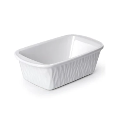 Image of NUTRIUPS Ceramic 28cm x 15cm Loaf Pan, Rectangular Bread Pan for Baking, Porcelain Nonstick Baking White