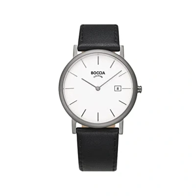 Image of Boccia Men Analogue Quartz Watch with Leather Strap 404TT363702