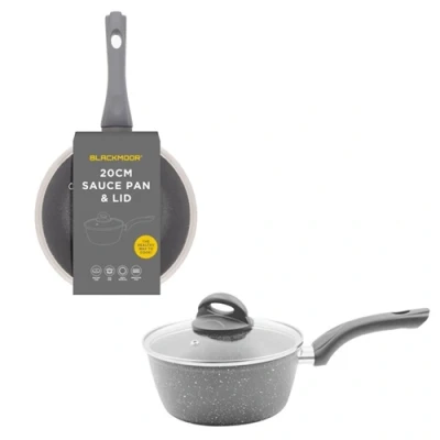 Image of Blackmoor 20cm Sauce Pan &amp; Lid Grey