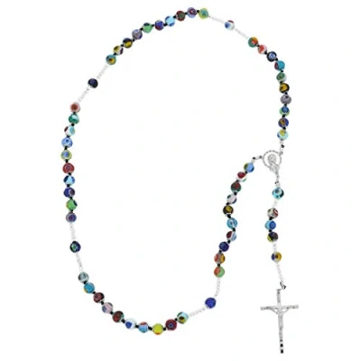 Image of GlassOfVenice Murano Glass Millefiori Italian Rosary Multicolor