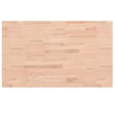 Image of vidaXL Solid Beech Wood Rectangular Table Top Replacement Dining Surface, 100x60x4 cm, Durable &amp; Versatile