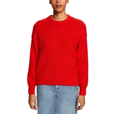 Image of ESPRIT Women&#039;s 014ee1i313 Sweater, 630/Red, L