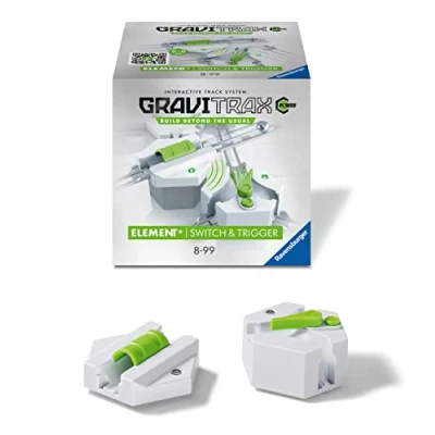 Image of Ravensburger GraviTrax Power Extension Switch &amp; Trigger Marble Run, STEM, Building and Construction Toys for Kids Age 8 Years Up, Yellow