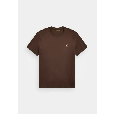 Image of Polo Ralph Lauren Short Sleeve Basic Tshirt, Men&#039;s, Size: XS, Nutmeg brown