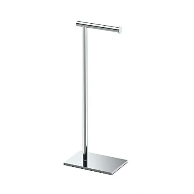 Image of Gatco 1431C Modern Square Base Tissue Holder Stand, Chrome, 22.25 inch