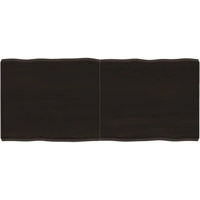 Image of vidaXL Table Top Dark Brown 140x60x(2 6) cm Treated Solid Wood Live Edge