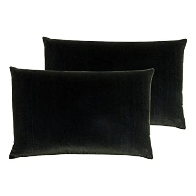 Image of furn. Contra Twin Pack Polyester Filled Cushions, Black, 40 x 60cm