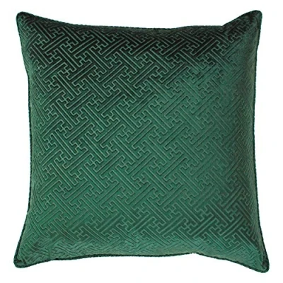 Image of Paoletti Florence Polyester Filled Cushion, Emerald, 55 x 55cm