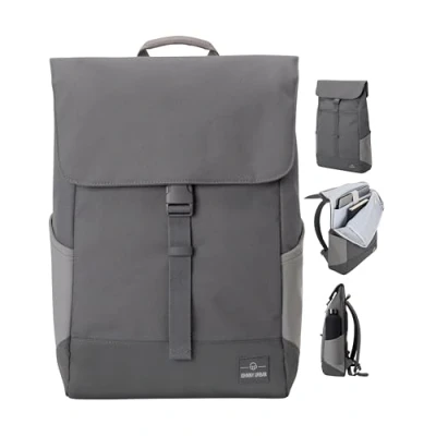 Image of Johnny Urban Backpack Women &amp; Men Dark Grey Mika Rucksack with 16 inch Laptop Compartment Bag for Leisure, School and University Stylish Daypack Water Repellent