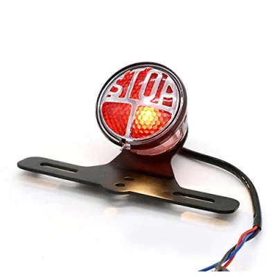Image of 12V Motorcycle Red Rear Tail Brake Stop Light Lamp For Cafe Racer Chopper Bobber COD