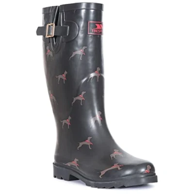 Image of Trespass Women&#039;s Bottes en Caoutchouc Water Boots, Dog Print, 39 EU