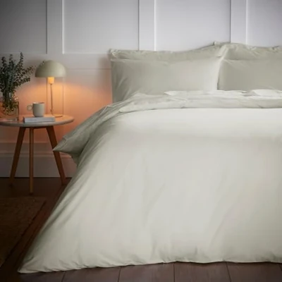 Image of Bianca 200 Thread Count Temperature Controlling TENCEL™ Lyocell Super King Duvet Cover Set with Pillowcases Natural