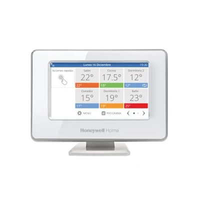 Image of Honeywell Home THR99C3100 evohome Smart WiFi Thermostat — App Enabled to Improve Efficiency Compatible with Apple HomeKit, Google Home, Amazon Alexa and IFTTT, White (1 Piece)