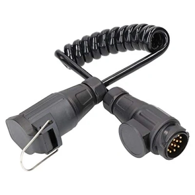 Image of AB Tools 1.5m Trailer Light Electrics Extension Cable Male To Female 13 Pin Plug Socket