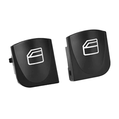 Image of KSTE Push Button Car Window Switch Cover, ON Mode, Compatible with Mercedes W203 C230 C240 C280 C320 C350, Superior ABS Material, 2 Count