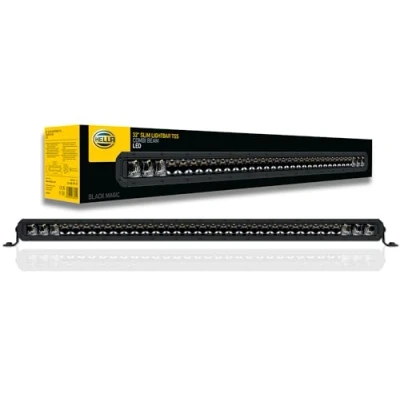 Image of HELLA 1GJ 358 197 311 LED Worklight Black Magic Slim Lightbar 32&quot; 12/24V 9000lm Mounting/Screw Connection Vertical Off Road Lighting Cable: 2000mm Plug: Open Cable Ends