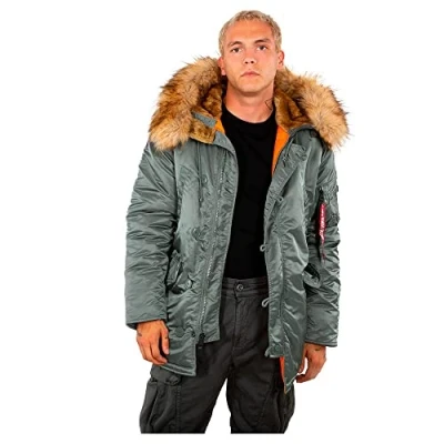 Image of Alpha Industries Men&#039;s N3B VF 59 Winter Jacket for Ladies, Vintage Green, M