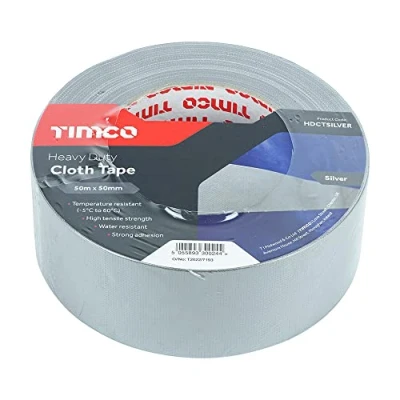 Image of TIMco HDCTSILVER Heavy Duty Cloth Tape 50mm x 50m Silver