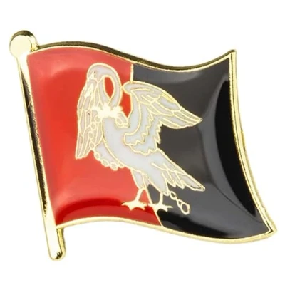 Image of Buckinghamshire Regional English County Metal Crest Flag Enamel Pin Badge Lapel