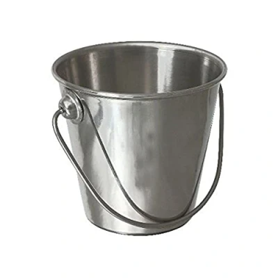 Image of Genware NEV SSB9 Stainless Steel Premium Serving Bucket, 9 cm