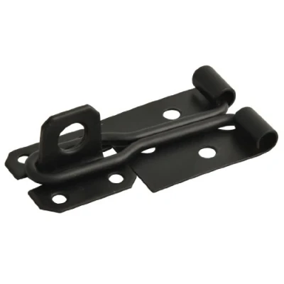 Image of Forge 100mm Hasp and Staple with Wire Powder Coated Finish Black