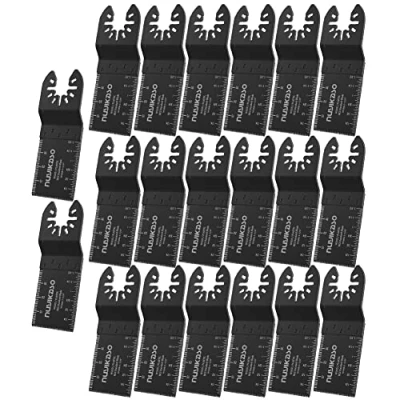 Image of Nuyikaso 20 Pcs 35mm Multi Tool Blades Wood Oscillating Saw Multitool Accessories Kit Universal Cutter Quick Release Compatible with Fein Multimaster Makita DeWalt Bosch Dremel