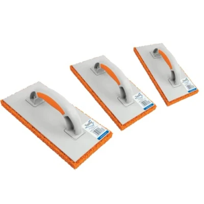 Image of 3PCS Orange Sponge 18mm Rubber Handle Float 280 x 140 Plastering Rendering Rough