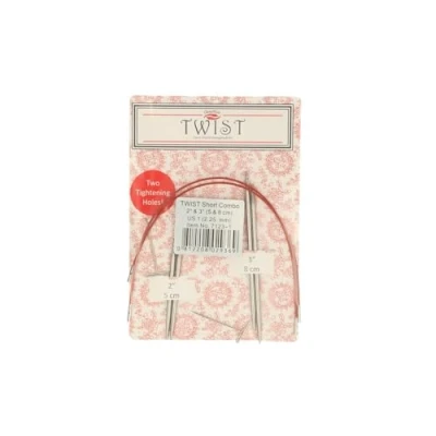 Image of ChiaoGoo Twist Short Combo Interchangeable Needle Tips Pack, Red, One Size