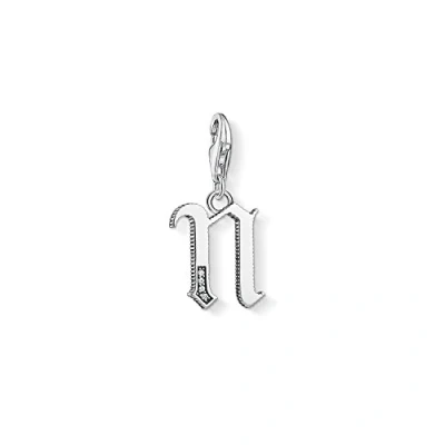 Image of Thomas Sabo Women Charm Pendant Letter A Z Club Blackened 925 Sterling Silver, N