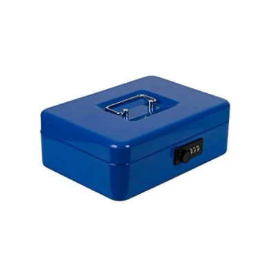 Image of Burg Wächter Box Lockable with Combination Lock and Insert, Sheet Steel, Code 5025, Blue