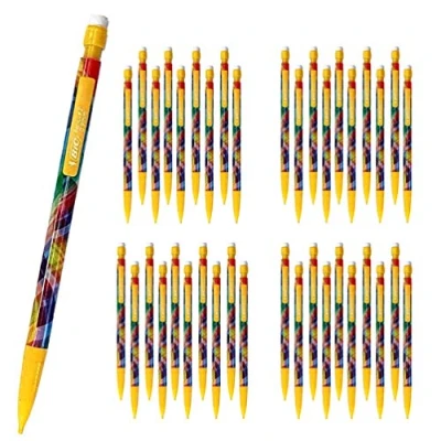 Image of 40 x BIC Matic Mechanical Pencils #2 with Eraser, HB, 0.9mm Lead, Yellow Tween Barrel (OEM Packed Non Retail Packaging)