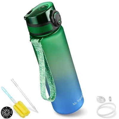 Image of My Vesperbox Minny 750 ml Children&#039;s Leak Proof Water Bottle with Straw or Strainer Lightweight Tritan BPA Free for Nursery, School