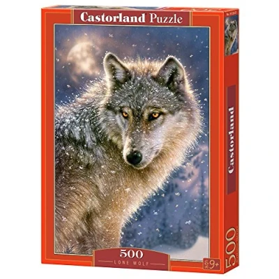 Image of Castorland B 52431 Hobby Panoramic Lone Wolf Jigsaw Puzzle, 500 Pieces Set, Multicolour