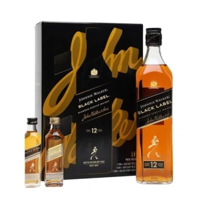 Image of Johnnie Walker Black Label 12 Year Old Gift Pack