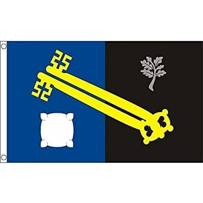 Image of AZ Flag Surrey County 3x5 Ft 100D Polyester Of England Banner with Two Metal Grommets Fade Resistant Vivid Colors 3&#039; x 5&#039; Feet 150x90 Cm