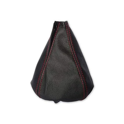 Image of The Tuning Shop Ltd Gear Gaiter Compatible with Alfa Romeo Giulietta Leather Red Stitching
