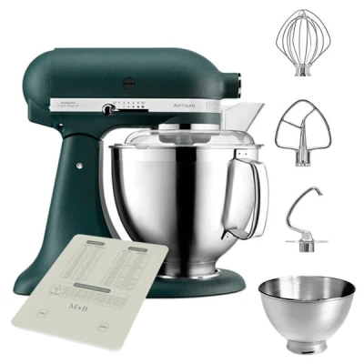 Image of Kitchenaid 5KSM185PSBPP 4.8L Artisan Mixer Pebble Palm
