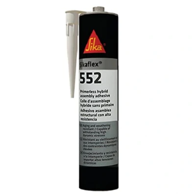 Image of Sika Sikaflex 552 Professional Use Primerless Hybrid High Performance Assembly Adhesive Gap Filling For Internal And External Black 300ml Cartridge
