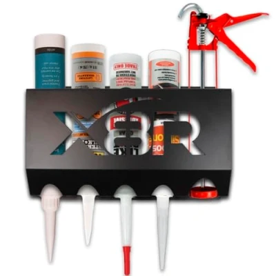 Image of Silicone Tube, Caulking Tube Gun Wall Mounted Metal Holder. Mountable Storage. Ideal for Van Racking, Workshop