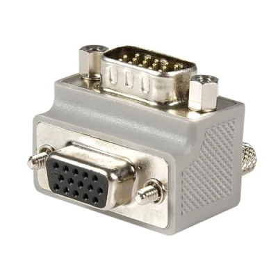 Image of StarTech.com Right Angle VGA Adapter to Male/Female Type 2 Male Female (GC1515MFRA2), grey