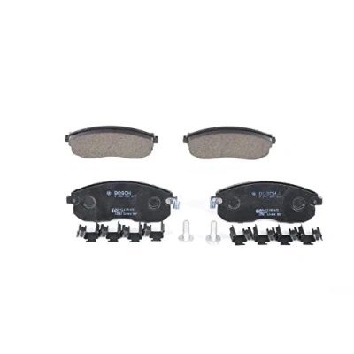 Image of 10602Y090, 410600V090, 4106015E90, 410601E590, 410602Y090 Brake pad set BOSCH 0 986 494 277 Low Metallic with acoustic wear warning